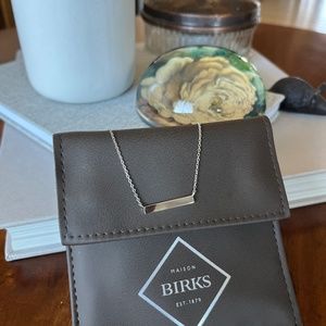 Birks horizontal bar sterling sliver necklace